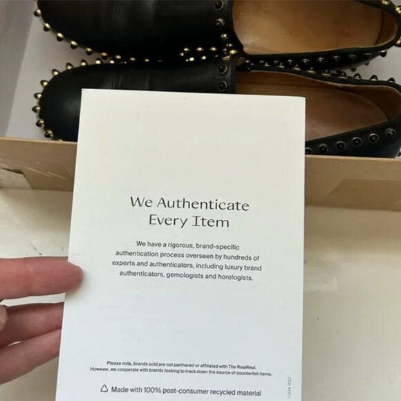 Christian Louboutin Authentic Studded Loafers Black Leather shoes sz 38.5 US 8.5 - Picture 14 of 14